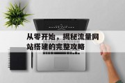 从零开始，揭秘流量网站搭建的完整攻略