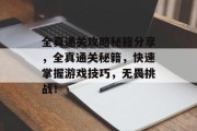 全真通关攻略秘籍分享，全真通关秘籍，快速掌握游戏技巧，无畏挑战！