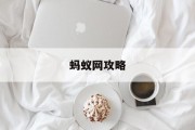 蚂蚁网攻略 蚂蚁网攻略