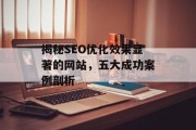 揭秘SEO优化效果显著的网站，五大成功案例剖析