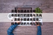 清新小道通关攻略——寻找前行的道路与方向，清新小道通关指南，找寻前进的方向与道路