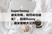Superbunny通关攻略，如何成功通关？，超级Bunny，通关策略大公开