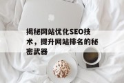 揭秘网站优化SEO技术，提升网站排名的秘密武器