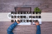 网站流量接入的重要性及优化策略,网站流量接入与优化策略分析 网站流量接入的重要性及优化策略,网站流量接入与优化策略分析