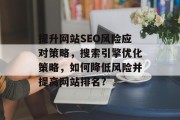 提升网站SEO风险应对策略，搜索引擎优化策略，如何降低风险并提高网站排名?