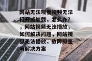网站无法观看视频无法打开或加载，怎么办？，网站视频无法播放，如何解决问题，网站视频无法播放，故障排查与解决方案