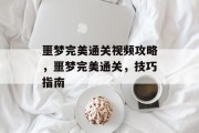 噩梦完美通关视频攻略,噩梦完美通关,技巧指南