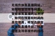 无插件体育直播网站，如何明智选择与利用，智能体育直播网站测评，如何在预算和时间内高效使用，明智选择智能体育直播平台，预算管理及效率提升的技巧