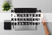 网站必须用流量打开吗？，网站流量不是决定其生死的关键因素吗？流量怎么提高效率呢?