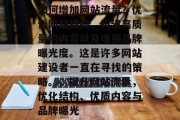 如何增加网站流量？优化网站结构、构建高质量的内容以及增强品牌曝光度。这是许多网站建设者一直在寻找的策略。，提升网站流量，优化结构、优质内容与品牌曝光