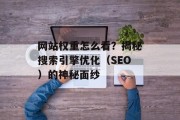 网站权重怎么看？揭秘搜索引擎优化（SEO）的神秘面纱