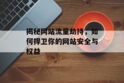 揭秘网站流量劫持，如何捍卫你的网站安全与权益