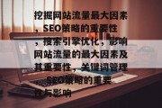 挖掘网站流量最大因素，SEO策略的重要性，搜索引擎优化，影响网站流量的最大因素及其重要性，关键词管理， SEO策略的重要性与影响