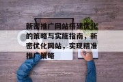 新密推广网站搭建优化的策略与实施指南，新密优化网站，实现精准推广策略