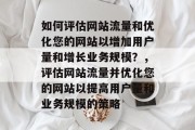 如何评估网站流量和优化您的网站以增加用户量和增长业务规模？，评估网站流量并优化您的网站以提高用户量和业务规模的策略