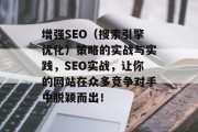 增强SEO（搜索引擎优化）策略的实战与实践，SEO实战，让你的网站在众多竞争对手中脱颖而出！