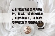山村老屋3通关攻略解析,挑战、策略与耐心,山村老屋3,通关攻略解析及策略策略与耐心
