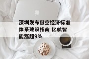深圳发布低空经济标准体系建设指南 亿航智能涨超9%