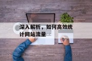 深入解析，如何高效统计网站流量