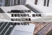 网站SEO(Si)的重要性与技巧,提升网站SEO(Si)效果的策略与技巧 网站SEO(Si)的重要性与技巧,提升网站SEO(Si)效果的策略与技巧
