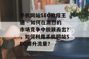 手机网站SEO教程王通 - 如何在激烈的市场竞争中脱颖而出？，如何利用手机网站SEO提升流量？