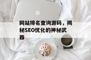 网站排名查询源码，揭秘SEO优化的神秘武器