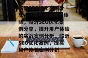 临沂SEO优化案例分享——提升网站用户体验，临沂SEO优化案例分享，提升用户体验的实战案例分析，临沂SEO优化案例，提高用户体验案例分析