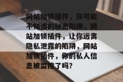 网站加锁插件，你可能不知道的秘密陷阱，网站加锁插件，让你远离隐私泄露的陷阱，网站加锁插件，你的私人信息被监控了吗？
