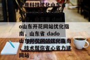 使用科技优化山东省 dado山东开花网站体验，山东省 dado山东开花网站优化指南，山东省 dado山东开花网站优化指南，技术帮你省心省力建网站