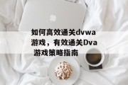 如何高效通关dvwa游戏，有效通关Dva 游戏策略指南