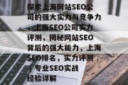 探索上海网站SEO公司的强大实力与竞争力，上海SEO公司实力评测，揭秘网站SEO背后的强大能力，上海SEO排名，实力评测 | 专业SEO实战经验详解