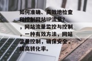 如何准确、高效地检查和控制网站IP流量？，网站流量监控与控制，一种有效方法，网站流量控制，确保安全，提高转化率。