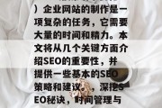 SEO（搜索引擎优化）企业网站的制作是一项复杂的任务，它需要大量的时间和精力。本文将从几个关键方面介绍SEO的重要性，并提供一些基本的SEO策略和建议。，深挖SEO秘诀，时间管理与策略分享