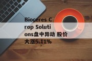 Bioceres Crop Solutions盘中异动 股价大涨5.11%