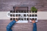 揭秘高效网站优化快速排名软件，助力企业快速提升网站流量与排名