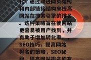 SEO是指搜索引擎优化,通过改进网页结构和内部链接结构来提高网站在搜索引擎的排名。这种策略旨在使网站更容易被用户找到,并有助于增加转化率。,SEO技巧,提高网站排名的策略,SEO秘籍,提高网站排名的有效策略 SEO是指搜索引擎优化,通过改进网页结构和内部链接结构来提高网站在搜索引擎的排名。这种策略旨在使网站更容易被用户找到,并有助于增加转化率。,SEO技巧,提高网站排名的策略,SEO秘籍,提高网站排名的有效策略