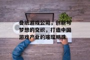 叠纸游戏公司，创新与梦想的交织，打造中国游戏产业的璀璨明珠