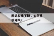 网站权重下降，如何重振雄风？