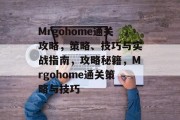 Mrgohome通关攻略，策略、技巧与实战指南，攻略秘籍，Mrgohome通关策略与技巧