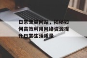日常流量网站，揭秘如何高效利用网络资源提升日常生活质量