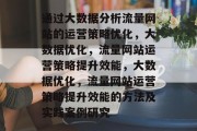 通过大数据分析流量网站的运营策略优化，大数据优化，流量网站运营策略提升效能，大数据优化，流量网站运营策略提升效能的方法及实践案例研究