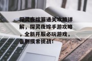 探灵夜嫁篇通关攻略详解,探灵夜嫁手游攻略,全新开服必玩游戏,告别摸索挑战!