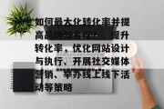 如何最大化转化率并提高品牌知名度？，提升转化率，优化网站设计与执行、开展社交媒体营销、举办线上线下活动等策略