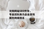 沈阳网站SEO外包，专业团队助力企业高效提升网络排名