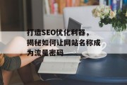 打造SEO优化利器，揭秘如何让网站名称成为流量密码
