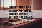 沈阳SEO网站优化的实战案例分析及建议，沈阳SEO实战案例分析，从用户需求到优化策略