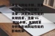 流量与网站卡顿，流量如何影响网站性能？，流量，决定网站性能的关键因素，流量 vs 网站卡顿，关键因素分析及影响网站性能的影响机制