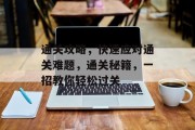 通关攻略，快速应对通关难题，通关秘籍，一招教你轻松过关