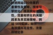 快速网站SEO效果的重要性及策略，搜索引擎优化，提高网站可见性、流量和转化的关键因素及其实施策略，网站 SEO实战，如何有效提升可见性、流量和转化率