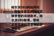 哈尔滨SEO网站顾问，帮助企业实现网络营销梦想的关键助手，哈尔滨SEO服务，帮助企业实现网络营销的梦想助手
